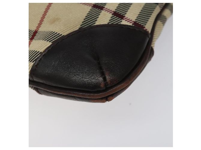 Borsa a spalla in tela Nova Check di BURBERRY beige Auth KD198 - vista 11