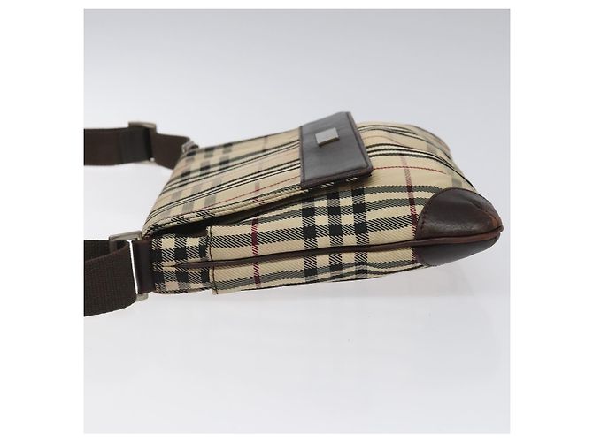 Borsa a spalla in tela Nova Check di BURBERRY beige Auth KD198 - vista 3