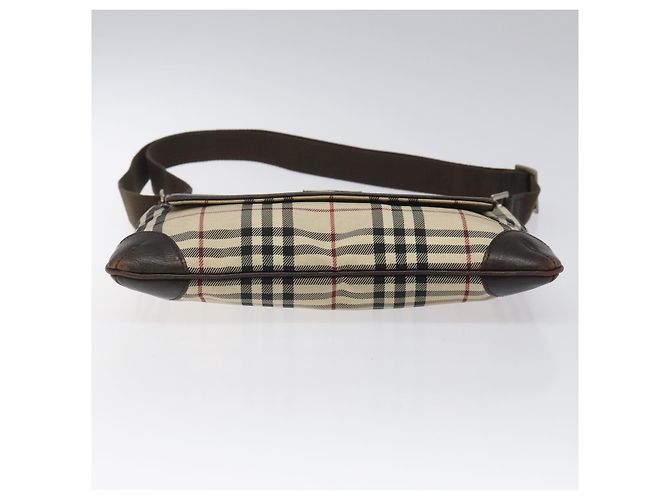Borsa a spalla in tela Nova Check di BURBERRY beige Auth KD198 - vista 4