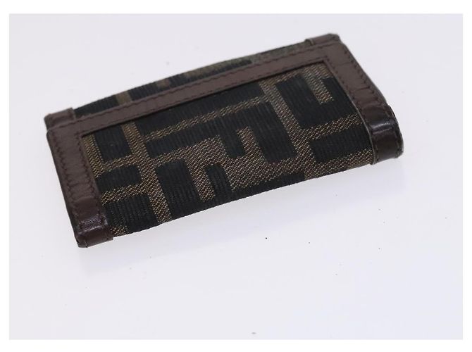 Borsa in tela Zucca Pecan FENDI Suede 4Set Rosa Marrone Nero Auth bs23233 - vista 22