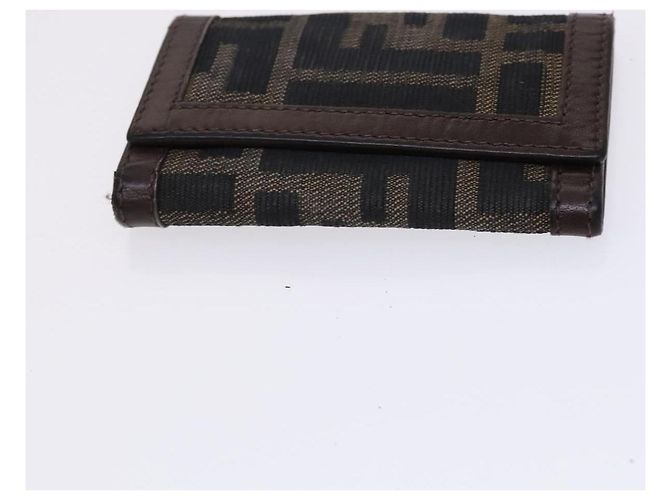 Borsa in tela Zucca Pecan FENDI Suede 4Set Rosa Marrone Nero Auth bs23233 - vista 23
