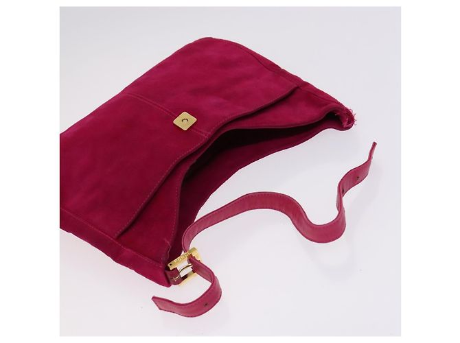 Borsa in tela Zucca Pecan FENDI Suede 4Set Rosa Marrone Nero Auth bs23233 - vista 4