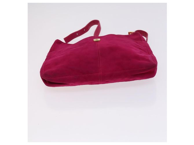 Borsa in tela Zucca Pecan FENDI Suede 4Set Rosa Marrone Nero Auth bs23233 - vista 6