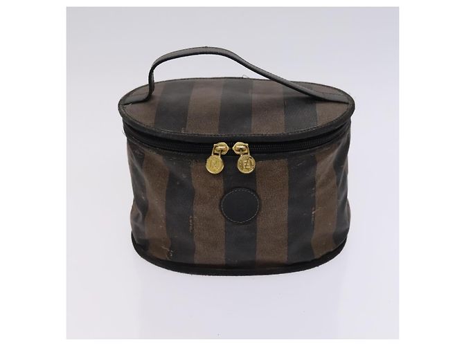 Borsa in tela Zucca Pecan FENDI Suede 4Set Rosa Marrone Nero Auth bs23233 - vista 9