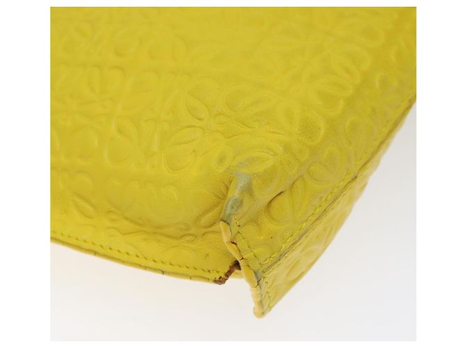 LOEWE Borsa Clutch Anagram Pelle Gialla Auth bs23522 Giallo - vista 12