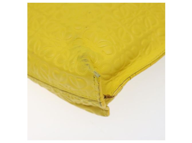 LOEWE Borsa Clutch Anagram Pelle Gialla Auth bs23522 Giallo - vista 13