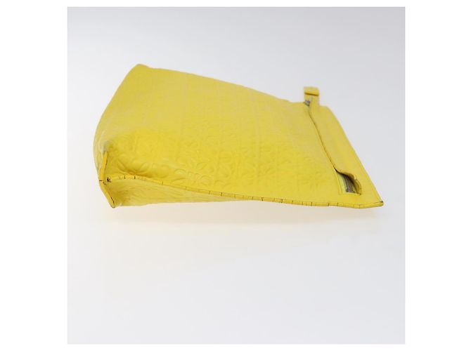 LOEWE Borsa Clutch Anagram Pelle Gialla Auth bs23522 Giallo - vista 3
