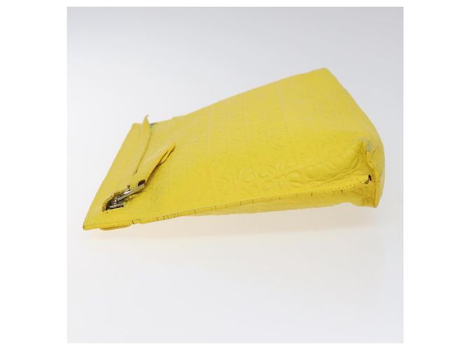 LOEWE Borsa Clutch Anagram Pelle Gialla Auth bs23522 Giallo - vista 4