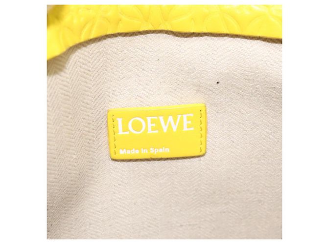 LOEWE Borsa Clutch Anagram Pelle Gialla Auth bs23522 Giallo - vista 7