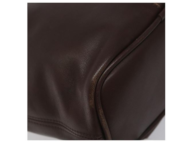 Borsa a Spalla Coach in Pelle Marrone Oro Auth am8019 D'oro - vista 14