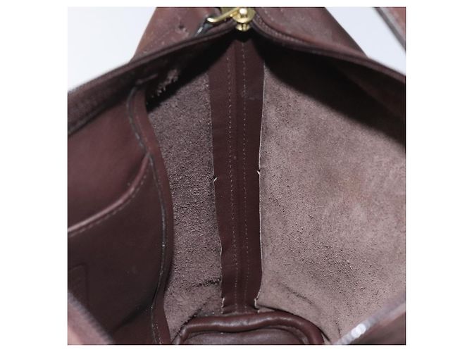 Borsa a Spalla Coach in Pelle Marrone Oro Auth am8019 D'oro - vista 15