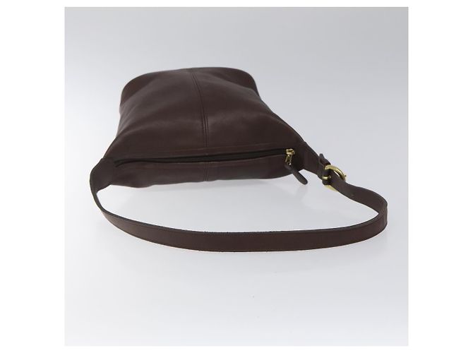 Borsa a Spalla Coach in Pelle Marrone Oro Auth am8019 D'oro - vista 6