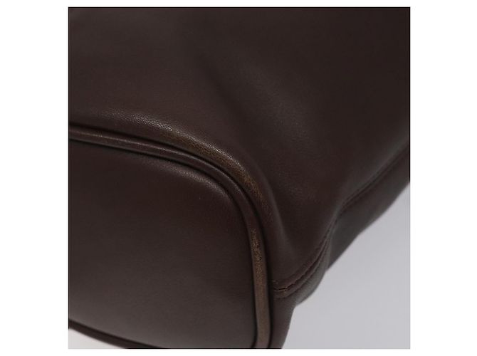 Borsa a Spalla Coach in Pelle Marrone Oro Auth am8019 D'oro - vista 7