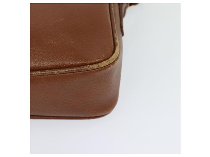 Autre Marque Bolsa de Ombro Burberrys de Couro Marrom Auth BA691 - vista 14