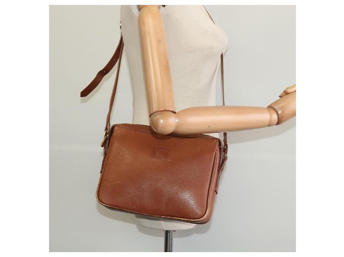 Autre Marque Bolsa de Ombro Burberrys de Couro Marrom Auth BA691 - vista 17