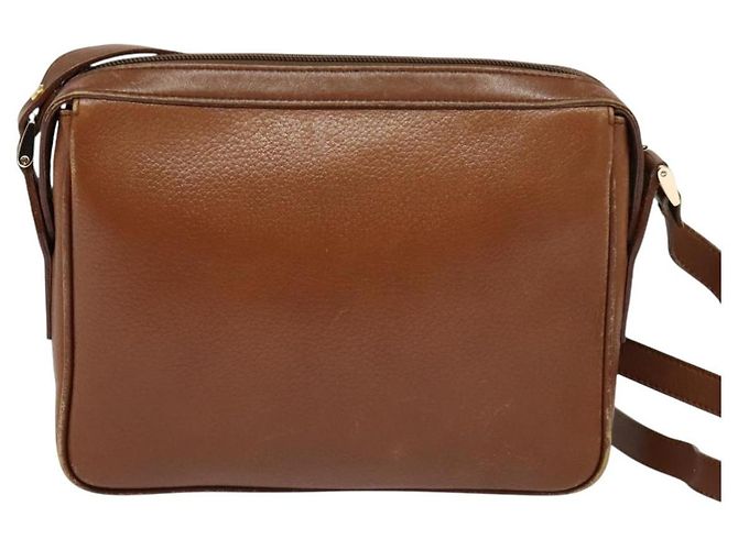 Autre Marque Bolsa de Ombro Burberrys de Couro Marrom Auth BA691 - vista 2