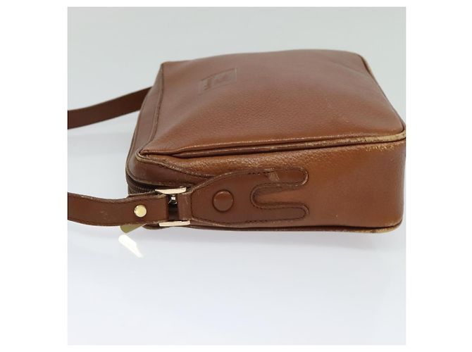 Autre Marque Bolsa de Ombro Burberrys de Couro Marrom Auth BA691 - vista 3