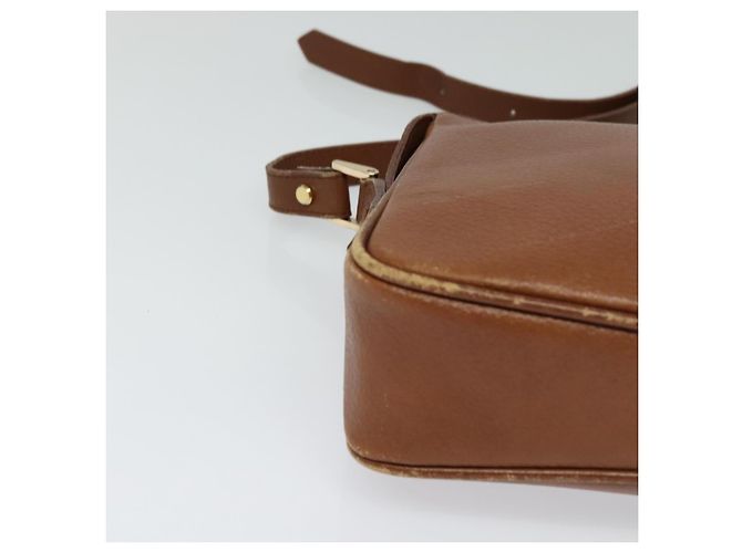 Autre Marque Bolsa de Ombro Burberrys de Couro Marrom Auth BA691 - vista 8