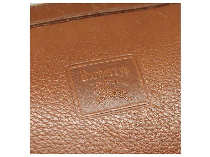 Autre Marque Bolsa de Ombro Burberrys de Couro Marrom Auth BA691 - vista 9