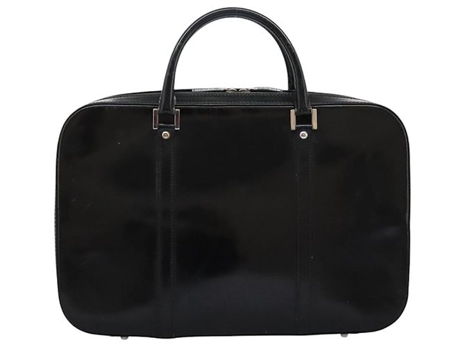 Borsa da lavoro GUCCI Smalto Nero Auth bs23505 - vista 2
