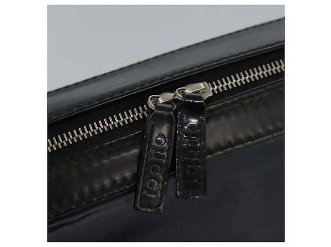 Borsa da lavoro GUCCI Smalto Nero Auth bs23505 - vista 8