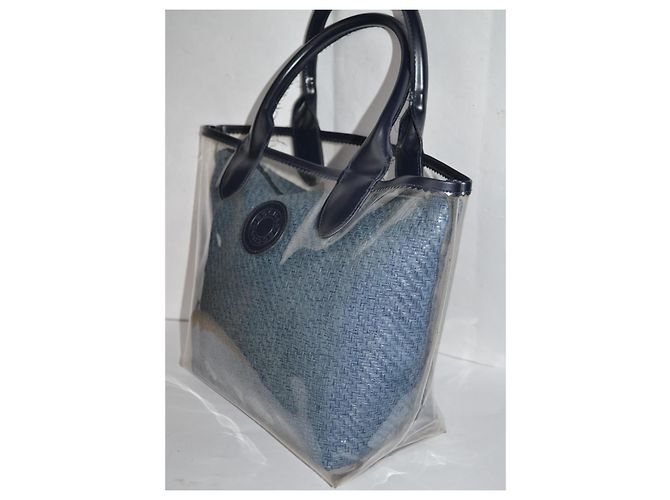 Borsa Rochas Blu in Plastica Trasparente - vista 3