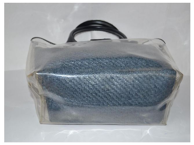 Borsa Rochas Blu in Plastica Trasparente - vista 4