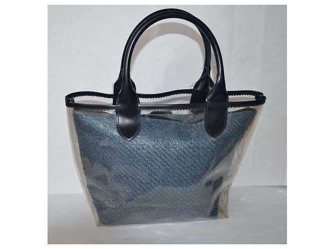 Borsa Rochas Blu in Plastica Trasparente - vista 5