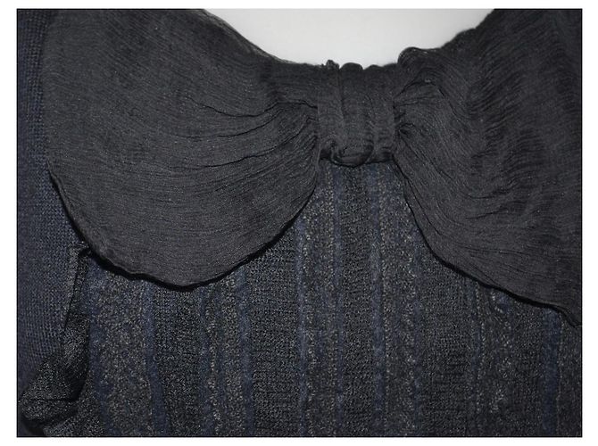 Red Valentino Mini Kleid aus Wolle Schwarz S - Ansicht 2