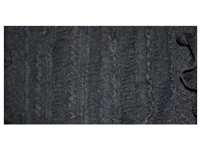 Red Valentino Mini Kleid aus Wolle Schwarz S - Ansicht 6