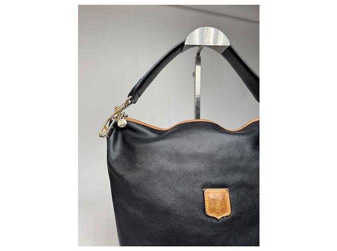 Céline Vintage Celine Paris Leder Eimer Tasche Schwarz - Ansicht 10