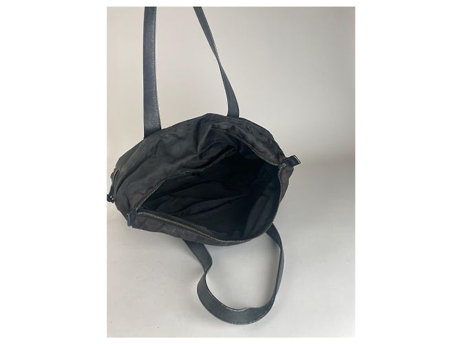 Vintage Chanel Monogramm Canvas Tasche Schwarz - Ansicht 12