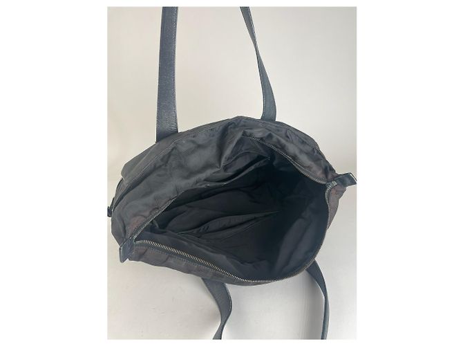 Vintage Chanel Monogramm Canvas Tasche Schwarz - Ansicht 4