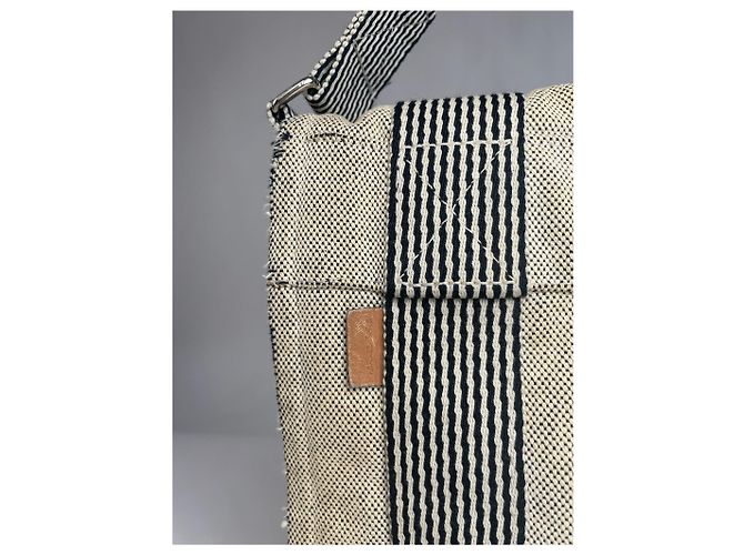 Hermès Vintage Hermes Canvas Schultertasche Beige - Ansicht 11