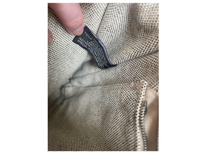 Hermès Vintage Hermes Canvas Schultertasche Beige - Ansicht 3