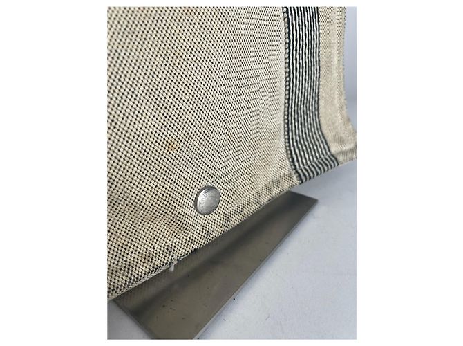 Hermès Vintage Hermes Canvas Schultertasche Beige - Ansicht 9