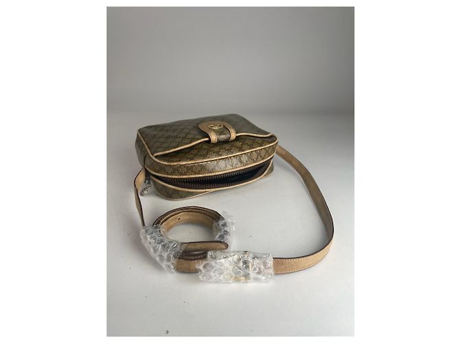 Céline Vintage Celine Paris Triomphe Leder Monogramm Tasche Verde - vista 2