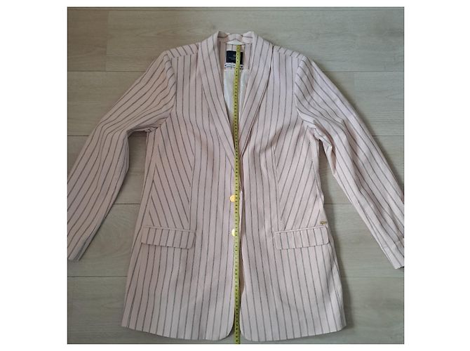 Chaqueta Scotch and Soda Rosa Nude de Algodón Negro Crema - vista 4