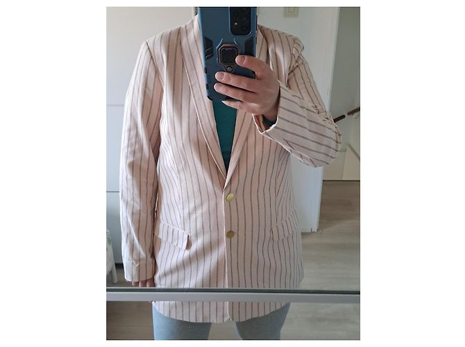 Chaqueta Scotch and Soda Rosa Nude de Algodón Negro Crema - vista 9