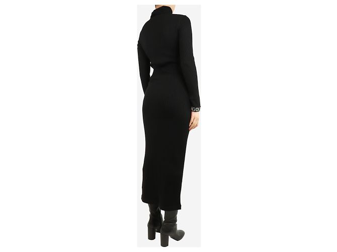 Goldbergh Schwarzes Mireille Maxikleid mit langen Ärmeln - Größe S - Ansicht 2