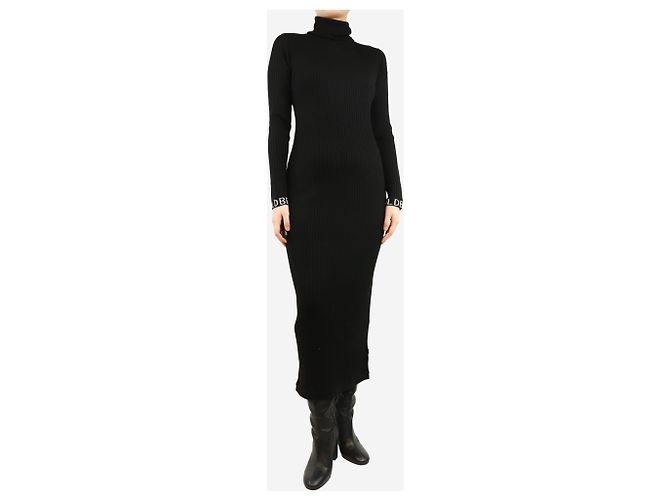 Goldbergh Schwarzes Mireille Maxikleid mit langen Ärmeln - Größe S - Ansicht 3