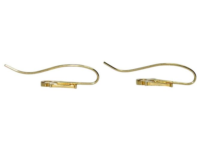 Orecchini a cerchio dorati con logo Christian Dior D'oro - vista 5