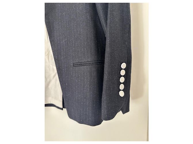 Zadig & Voltaire Blazer Dunkelblau Baumwolle Wolle Marineblau - Ansicht 2
