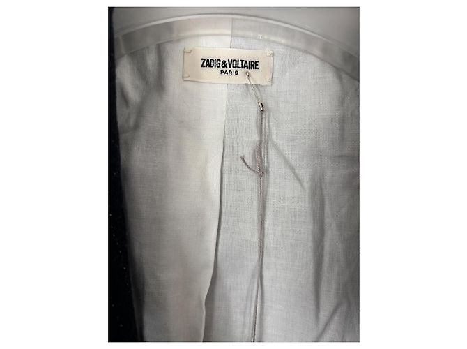 Zadig & Voltaire Blazer Dunkelblau Baumwolle Wolle Marineblau - Ansicht 4