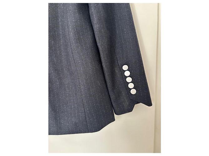 Zadig & Voltaire Blazer Dunkelblau Baumwolle Wolle Marineblau - Ansicht 7