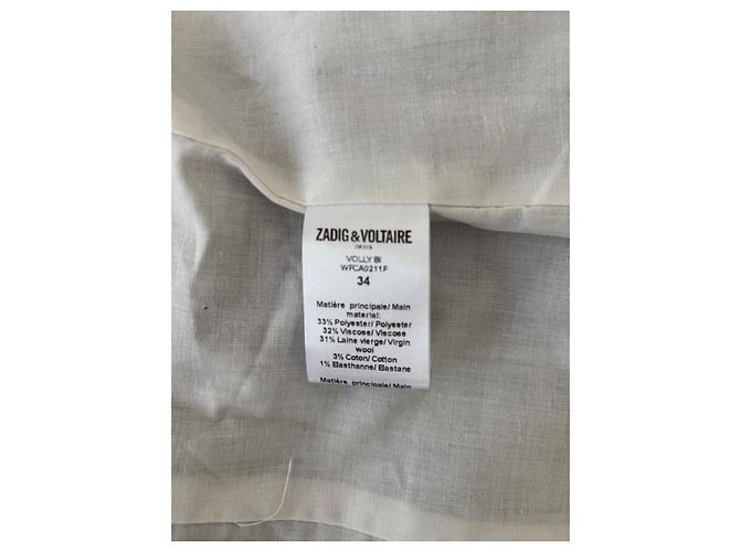 Zadig & Voltaire Blazer Dunkelblau Baumwolle Wolle Marineblau - Ansicht 8