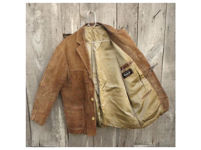 Autre Marque Brummell Wildlederjacke Braun Größe M - Ansicht 3