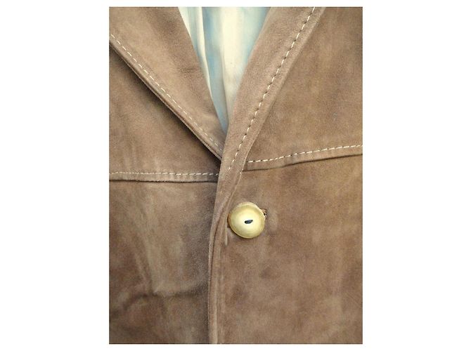 Autre Marque Brummell Wildlederjacke Braun Größe M - Ansicht 6