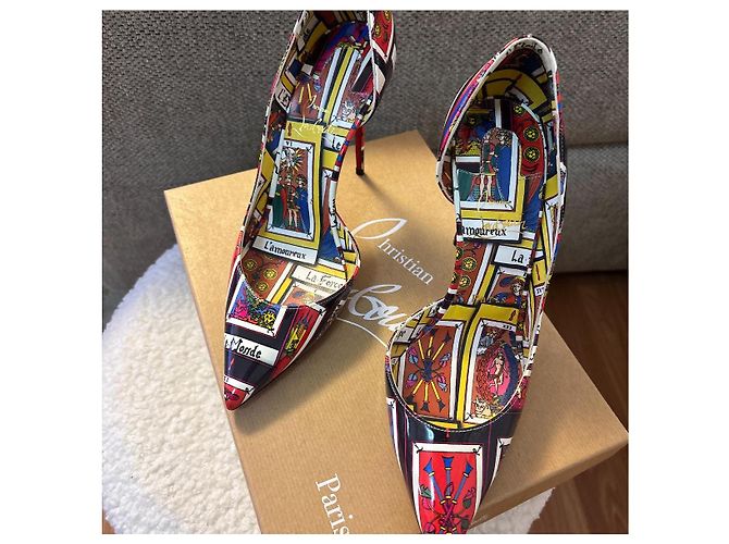 Décolleté Christian Louboutin Iriza 100 Tarot Multicolore - vista 4