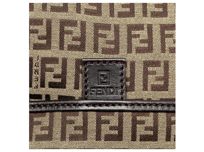 Fendi Beige Zucchino Canvas Crossbody - vista 11